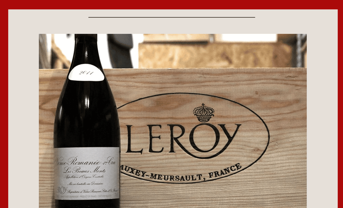World Cheapest Case of Leroy Vosne-Romanee Les Beaux Monts