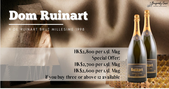 Immediately Available, Best Price in the World: Ruinart Millesime 1998