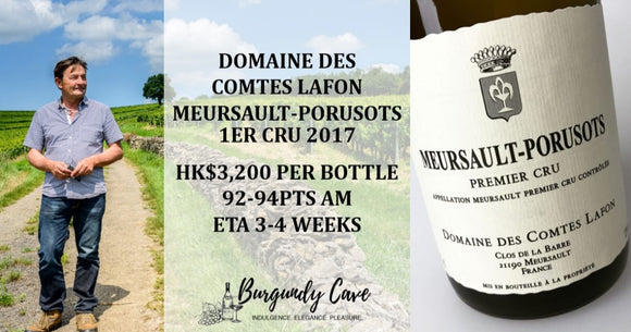 AM 92-94pts Comtes Lafon Meursault-Porusots 1er Cru 2017 at Only HK$3,200/Bt External Inbox