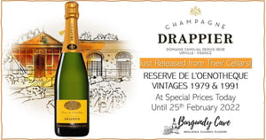 Late Disgorged & Just Released! 1979 & 1991 Drappier Reserve de l'Oenotheque at Special Prices