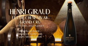 Rare Old Disgorged Parcel: 2007 Base, Henri Giraud Fut de Chene MV