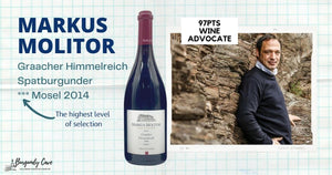 A 97pts Blockbuster: Markus Molitor Graacher Himmelreich Spatburgunder 2014, "A beauty filled in bottles" Stephan Reinhardt