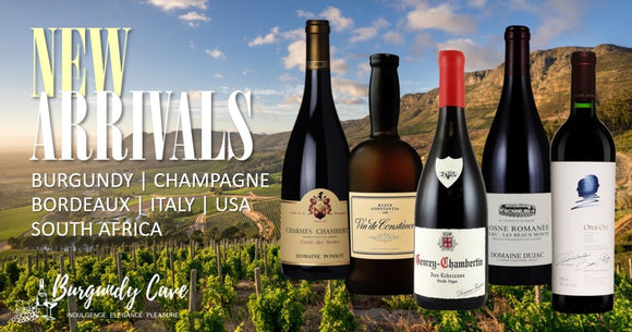 New Arrivals This Week! Incl. Burgundy, Champagne, Bordeaux, Italy, USA & South Africa