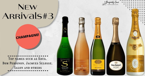 New Arrivals #3: Champagne! Top names such as Krug, Dom Perignon, Jacques Selosse, Salon and others