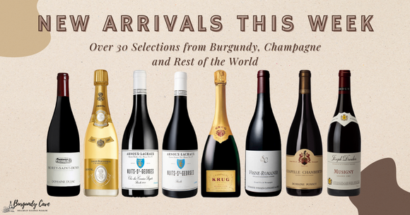 New Arrivals This Week: Over 30 Selections from Burgundy, Champagne and Rest of the World