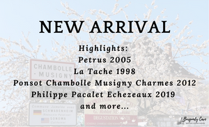 New Arrivals this week: Ponsot Chambolle Musigny 2012, Pacalet Echezeaux 2019, Old Krug Rose NV and more!