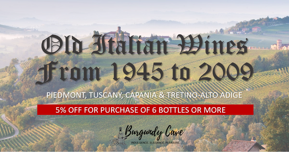 Old Italians Dating Back to 1945 Incl. Piedmont, Tuscany, Capania & Tretino-Alto Adige w/ Discount Offer