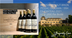 Ex-Chateau Release: Well-Priced La Mission Haut-Brion 1994 at HK$1,890 per Bottle