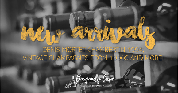 NEW ARRIVALS: Denis Mortet Chambertin 1994, Vintage Champagnes 1996, 1997 and 1999, and Many More!