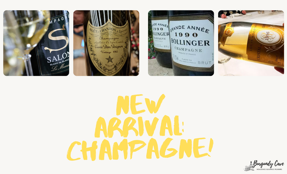 New Arrivals, Don't Miss the Champagne List! Over 60 Selections from 1975