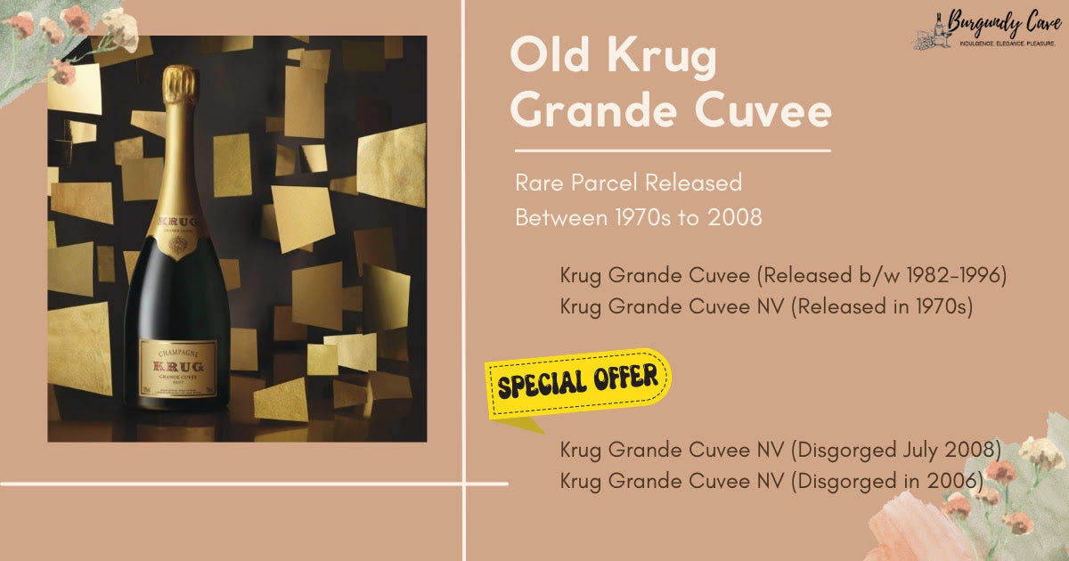 Old Krug Grande Cuvee: Rare Parcel Released Between 1970s to 2008