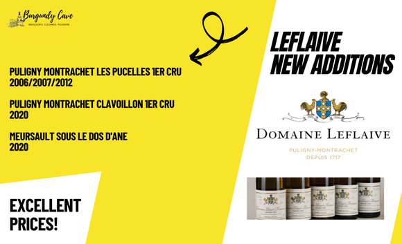 More Domaine Leflaive with a few new additions of Vintage 2020