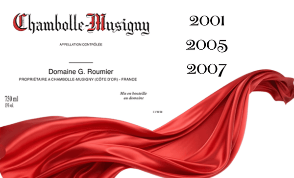 Mature Roumier Chambolle-Musigny from 2001, 2005 & 2007